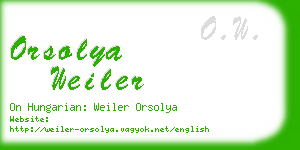 orsolya weiler business card